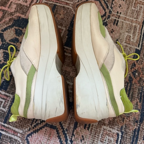 Vagabond Sprinter 2.0 Cream & Lime Green Chunky Sneakers EU 40 / US 10 - Picture 6 of 7